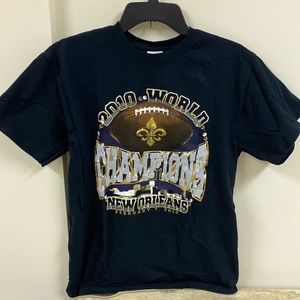New Orleans Saints 2010 Super Bowl Champions Tee Medium Black